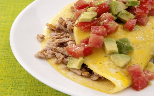 Tortilla rellena de pavo